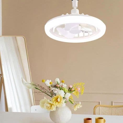 LED-takfläkt med ljus och fjärrkontroll för sovrum