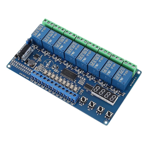 Dc 8v-36v 8-kanals Multifunktionell Tidfördrelägränssnittskortmodul Med Ljuskoppling Röd Dis