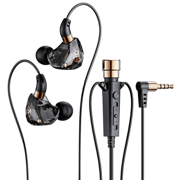 Hifi langalliset kuulokkeet mikrofonilla Melua vaimentavat dynaamiset kuulokkeet korvakuulokkeissa Bass Headse