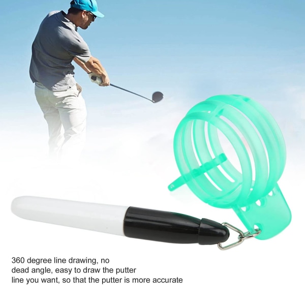 Circle Golf Ball Linjemerker 360 Golf Justeringssett Med Markeringspenn Golf Ball Markering Verktøy Sport Te