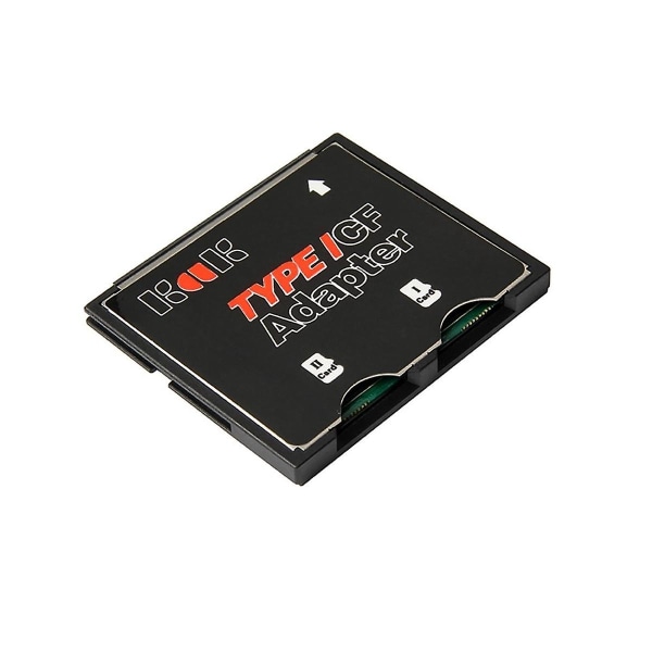 Minnekortadapter Dual Port Sdhc Sdxc Tf til Cf-kortadapter for kamera type I-kortkonverter
