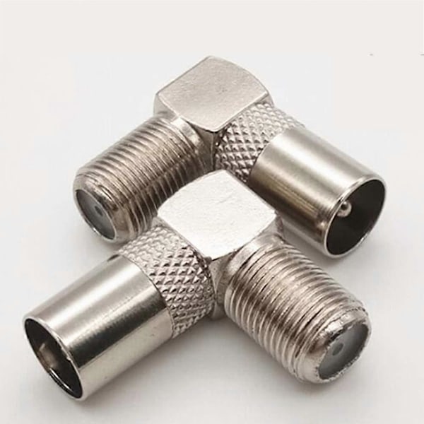 8 stk. 90 Graders Type F Hun til PAL Han/Hun Stik, Retvinklet Satellit Antenne RF Koaksial Adaptere