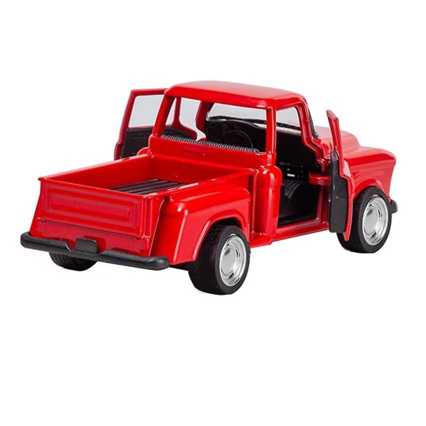 Röd lastbil vintage bil prydnadsföremål fordonsmodell barn nya bordsskiva