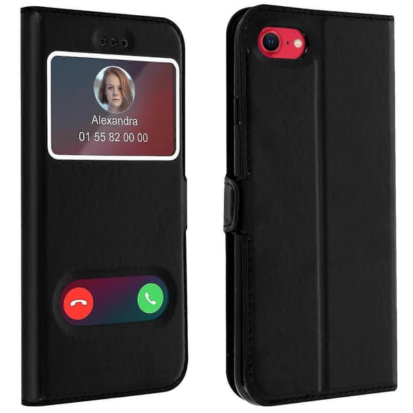 iPhone 7 / 8 / SE Deksel Dobbel Vindu Videostativ