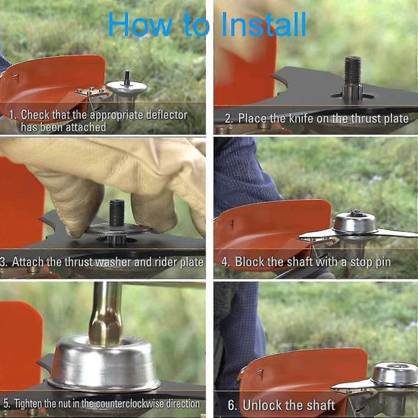 Bladadaptersett for Stihl gressklipper - Trykkskive, rytterplate, kragemutter, serviceskrutrekker 4 stk Crjjkoy