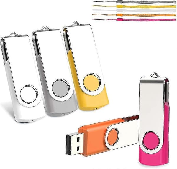 USB-minne 2GB 5 Stycken USB-minnen 360° Rotation. Hög Hastighet