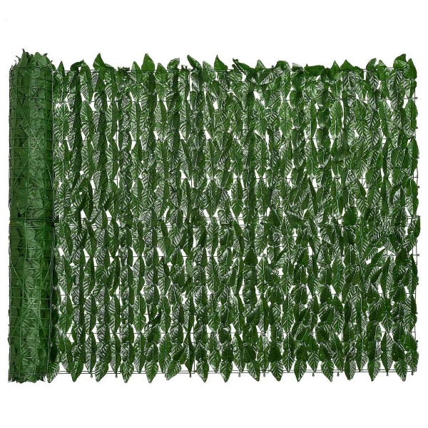 Artificiell murgröna Privacy staket skärm 0,5x3 m konstgjorda häckar staket och konstgjord murgröna vinblad dekoration