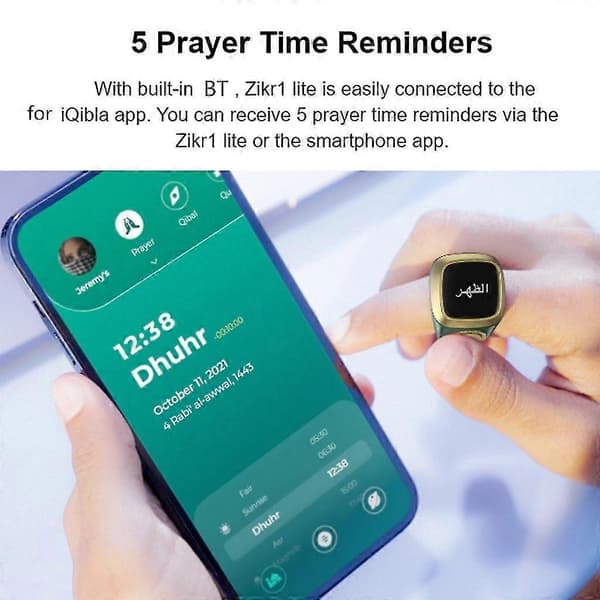 Zikr 1lite Smart Tasbih Teller M02 Pro Digital Tasbeeh Bønnetid-påminnelse