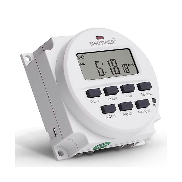 Tm618N-2 Lcd 1,6 Tommer Digital 220V Ac Programmerbar Timer Switch med Relæ Indeni og Nedtælling Ti