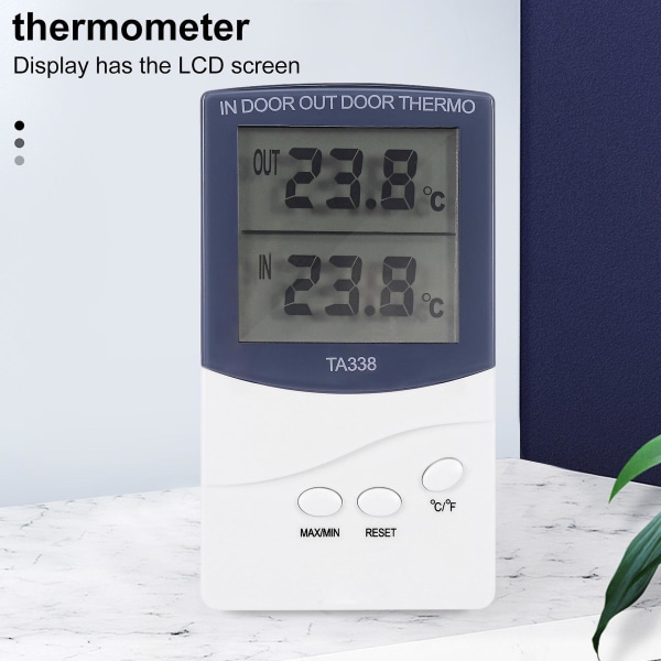 Digitalt termometer indvendig udvendig temperatursonde
