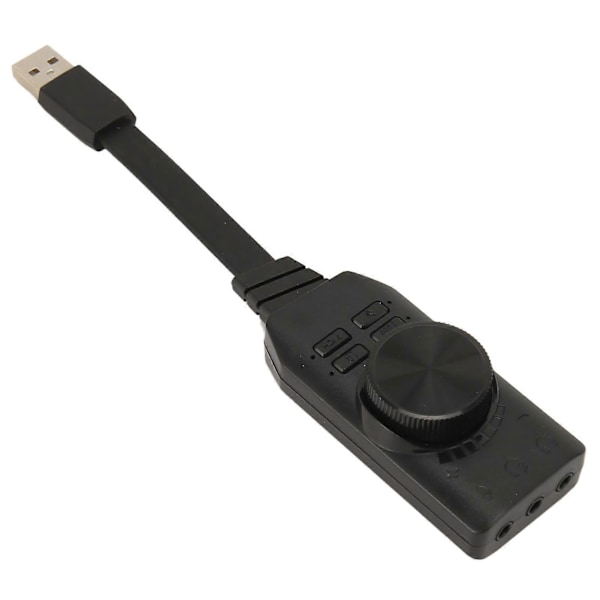 USB Lydkort Adapter 7.1 Kanal Mute-knapp Volumkontroll USB Eksternt Stereo Lydkort for PC Laptop Headset YEMMA