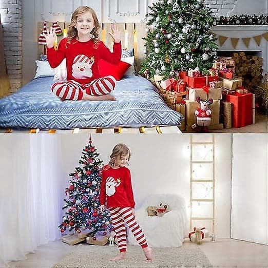 Julepyjamas til piger, små drenge, børns julepyjamas sæt, vinterpyjamas, børnetøj, 110 cm