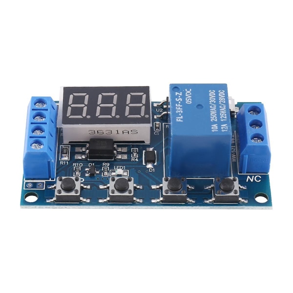 HW-521 Digital tidsforsinkelse 1-veis relé Trigger Cycle Timer Delay Switch Kretskort Timing Control Module