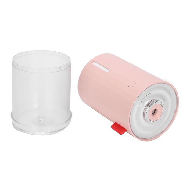 J637 Mini Skrivbordsluftfuktare Portabel Luftrenande Diffuser med Nattlampa Rosa