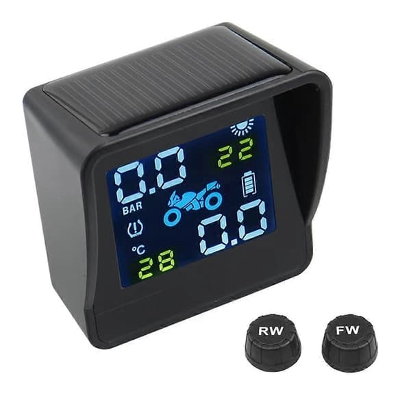 Solar Däcktrycks- och Temperaturövervakningssystem TPMS Sensor Kit