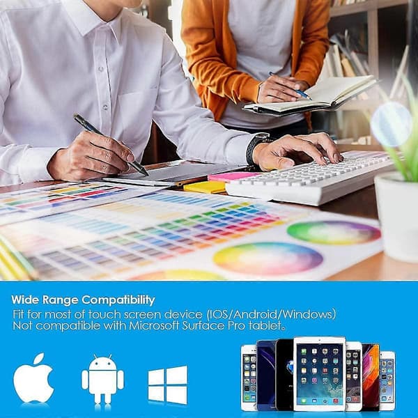 Touch Penna, Tablet Stylus, 2-i-1 Universal Hög Känslighet 1.5mm Touch Stylus