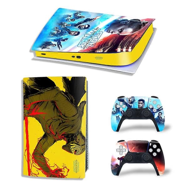 Star Wars Ps5 Digital Edition Sticker, Til Playstation 5 Konsol Og 2 Controllere, Vinyl