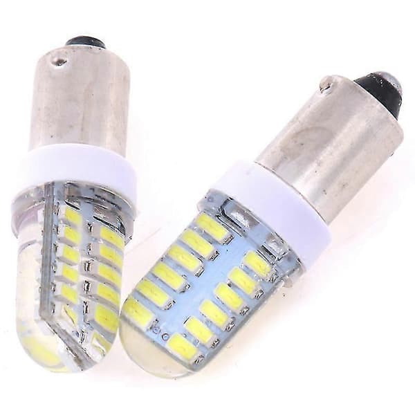 2 stk. BA9S T11 T4W 3014 24smd 12V LED bil side lyspærer interiør lamper hvit