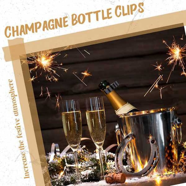 Champagneflaskeclips Champagneflaske Sikkerhedsclips med enkelt holder til stearinlys (24 stykker)