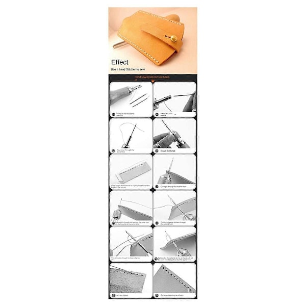 Läder Hand Sömnadsmaskin Maskinsömnadsmaskin Manuell DIY Enkel Nål Sömnads Syl Sömnadsverktyg