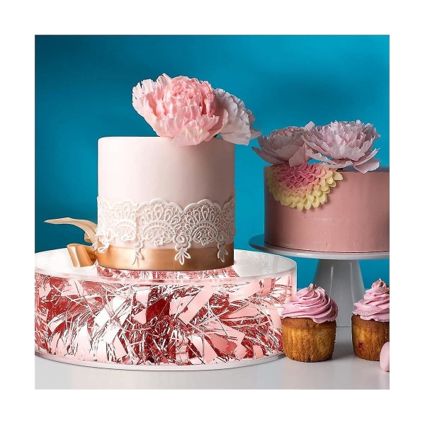 Akryl kage displayplade Rund kage display bakke gør det selv kage genopfyldelig bord base Klar kage stand