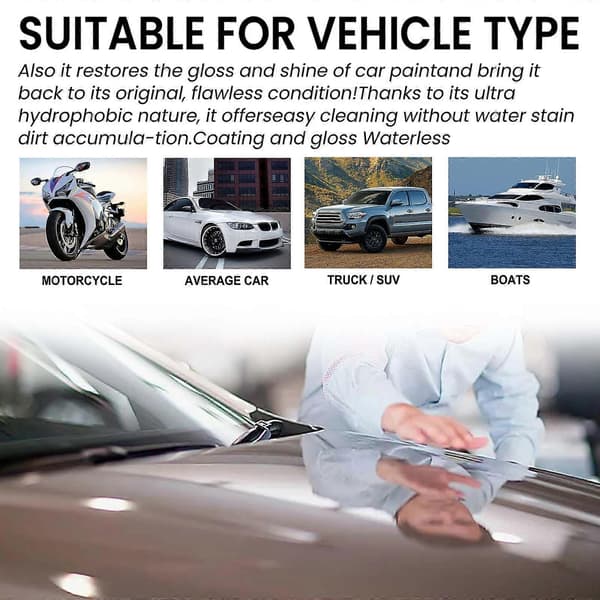Auto Coating Spray, Super Hydrofobisk Coating Reparer Billakkriper Vannflekker Støv Poleringsspray