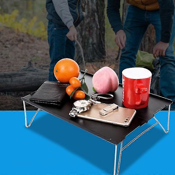 Mini Hopfällbart Bord i Aluminiumlegering Portabelt för Bergsklättring Camping Grillning Tältbord