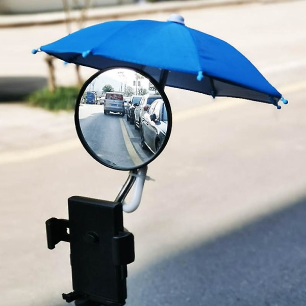 Mini solskærm Paraply Motorcykel Telefonholder Paraply Dekorativ E