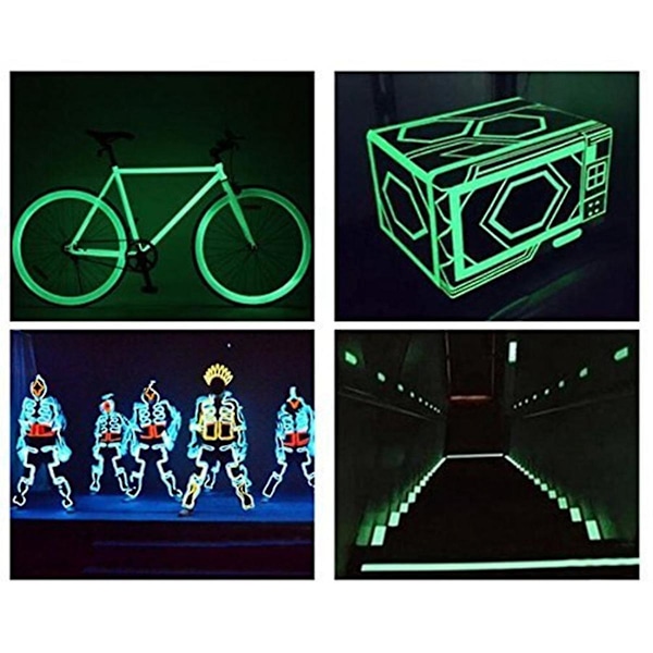 Glow-in-the-Dark Tejp Luminous Luminescent Nödtejp Säkerhetsmarkeringar Trappor, Väggar Steg