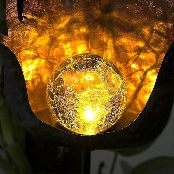 Soldriven Gräsmatta Lampa, Utsökt Gatlykta, Käppstång Ängel Flamma Måne LED Dekor