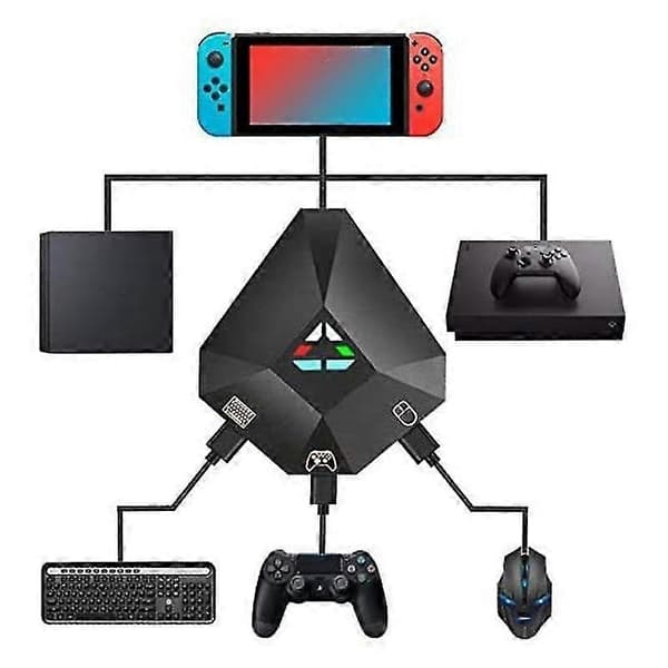 Mus og Tastatur Konverter, USB Forbindelse, Tastatur og Mus Adapter til , , , , NS Switch