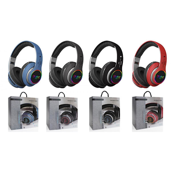 Vikbart LED-trådlöst headset Bluetooth Sportkort Trådlöst Spelheadset