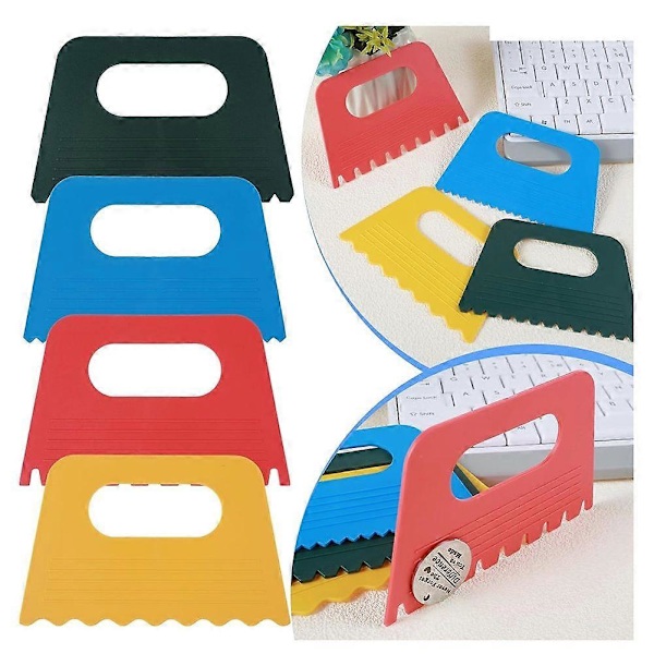 16 st Texturerade Konstverktyg, Plastmålarspackel Set, Texturverktyg för Gipskonst Målarspackel