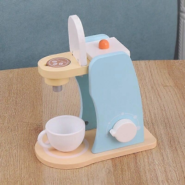 Leksakskök i trä Låtsaslek Simulering Trä Kaffemaskin Baby Tidig inlärning Pedagogiska leksaker