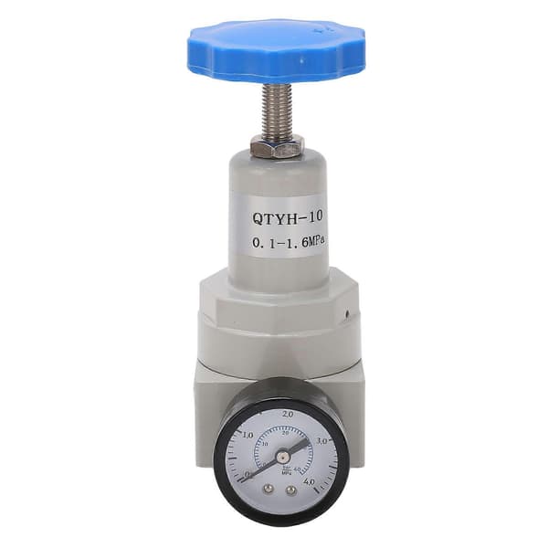 Lufttryksregulator Automatisk Aflastningsventil Controller Aluminiumlegering med Måler QTYH?10 0,1-1,6MPa