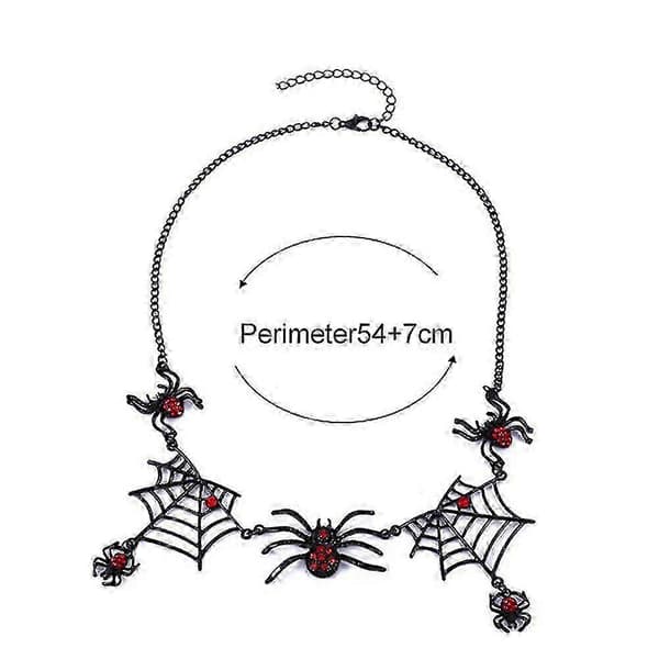 1 kpl Halloween Tarantula Kristalli timantti Hämähäkinverkko Kaulakoru