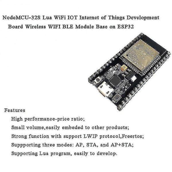 Trådløs Nodemcu-32s Lua Wifi Iot Utviklingskort Esp32s Esp32-wroom-32 Dual-core Trådløs Wifi Ble Modul Ai-thinker