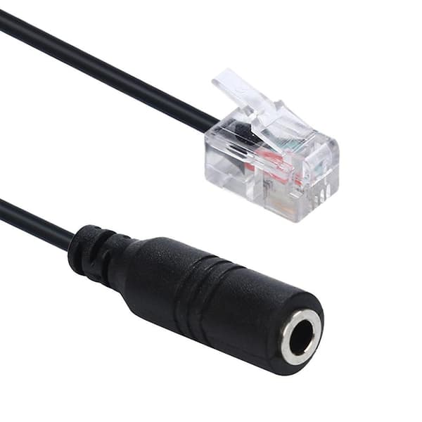 5 stk. telefonadapter Rj9 til 3,5 hunadapter konverterkabel pc computer headset telefon