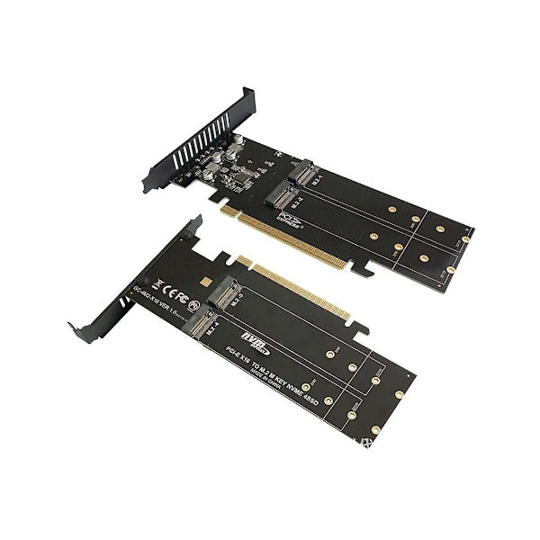 PCIe-M2-sovitinkortti, PCIE X16 4-porttinen M2 NVME M-avaimella varustettu SSD-kortti PCI Express -laajennuskortti lämmö