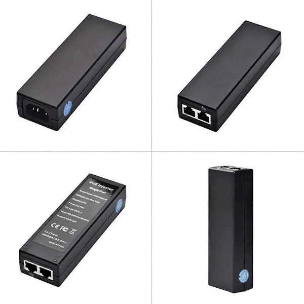2.5Gigabit POE-injektor 100/1000Mbps/1G/2.5G för IEEE802.3af/At Aktiv strömförsörjning för POE-enhet