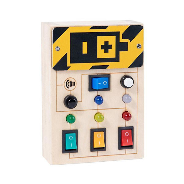 Power Baby Træ-Aktivitetsbræt Med LED Lys Sanse-Læringslegetøj Til Småbørn 1-3 År Toggle Switch