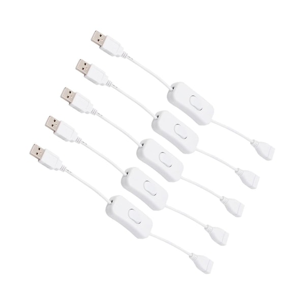 5pc 28cm Usb Cable Male To Female With On/off Extension Toggle For Usb Lamp Usb Fan Power Supply Li