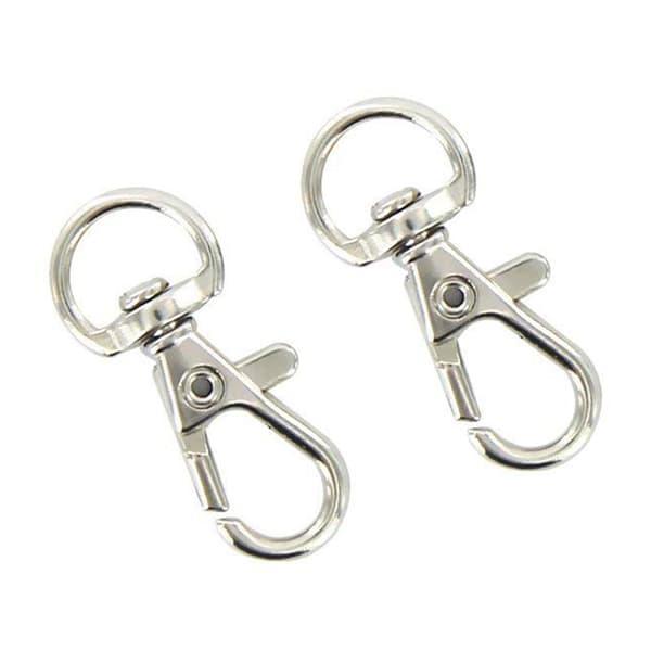 120 st Karbinhakar med Swivel Nyckelring Silverfärg