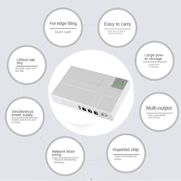 5V 9V 12V Mini UPS keskeytymätön virtalähde USB 10400MAh akkukäyttöinen varavirtalähde WiFi-reitittimelle CCTV(EU