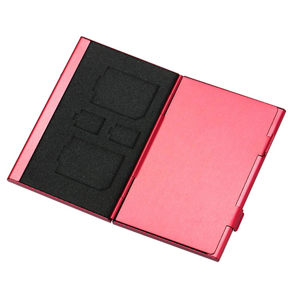 2x 12 tommer 1 Aluminium Opbevaringsboks Taske Hukommelseskort Etui Holder Tegnebog Til 4 X Sd -sd Sdhc Sdxc Mmc 8 X