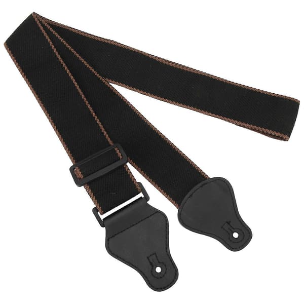 Gitarrrem i Bomull Justerbar Halsrem Celluloid Plektrum Kit Stränginstrument Tillbehör (Svart Rem Plektrum)