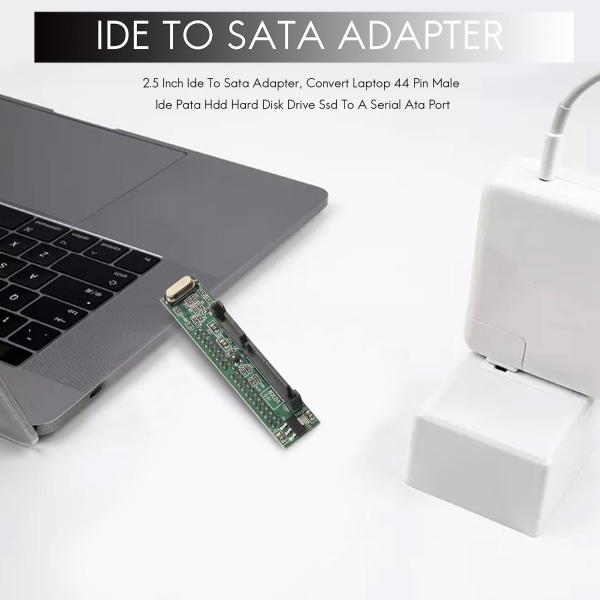 2,5 tuuman Ide To Sata -sovittimeen, muunna kannettavan tietokoneen 44-nastainen uros Ide Pata HDd -kiintolevyasema SSD:ksi