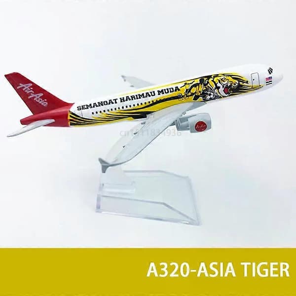 6 tommer 15 CM A380 A350 A330 A320 Concorde Støbt Flymodel Til Gaveindsamling A320 ASIA TIGER