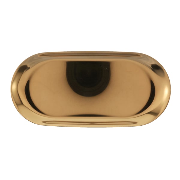 Oppbevaringsbrett i metall Gull Oval prikket fruktfat Småting Smykker Visningsbrett Speil