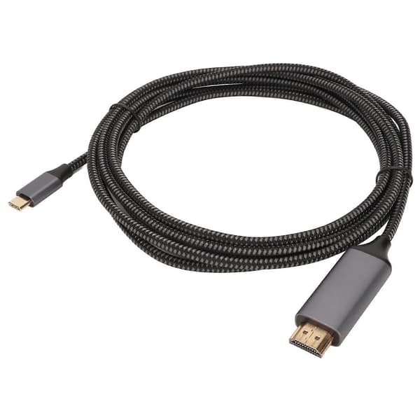 USB C - HD Multimedia Interface -kaapeli 4K 60 Hz:llä, Type C - HD Multimedia Interface -sovitin Galaxy S22:lle, XPS:lle 2 m / 6,6 jalkaa
